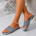 thumbnail image 2 of ATENAR Women Sandals Flat Summer Sandals for Women Beach Womens Shoes Light Blue 7.5, 2 of 9