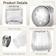 thumbnail image 4 of Juego de mini saleros y pimenteros, transparentes, recipientes de vidrio para especias, tarros portátiles para cocina, picnics y bodas, 50 unidades, 4 of 6