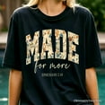 thumbnail image 2 of Made For More Ephesians 2:10 Floral Faithful Christians T-Shirt, Jesus Bible Verse Tee, 2 of 8