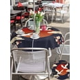 thumbnail image 5 of Outdoor Tablecloth with Umbrella Hole for Patio/Picnic/Party/Camping, Japanese Style Waterproof Table Cloth Round Cover Washable, Modern Cranes Cherry Flower Wave Red Blue (Dia 60"), 5 of 8