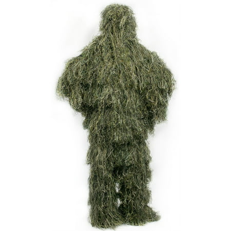 New Ghillie Suit M/L Camo Woodland Camouflage Forest Hunting 3D 4-Piece + (Best Ghillie Suit For Hunting)