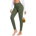 thumbnail image 4 of Endives Women's Winter Fleece Line Pants Thermal High Elastic Yoga Leggings Elastic Waist Yoga Legging, 4 of 5