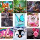 thumbnail image 2 of Cuadro de diamantes de imitación de gato colorido DIY bordado de cristal Animal punto de cruz cuadro decorativo para sala de estar AweSitey JJ12401-00, 2 of 6