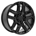 thumbnail image 3 of OE Wheels CV63 20 Inch Rims and Tires Fit Silverado 1500 Z71 Style 6x139.7 20x9 Gloss Black - Hollander 5913 - Eagle LS-2 275/55-20 (Set of 4), 3 of 5