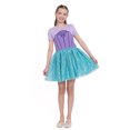 thumbnail image 5 of Girls Disney Princess The Little Mermaid Ariel Cosplay Short Sleeve Sweater Dress, Sizes 4-12, 5 of 9