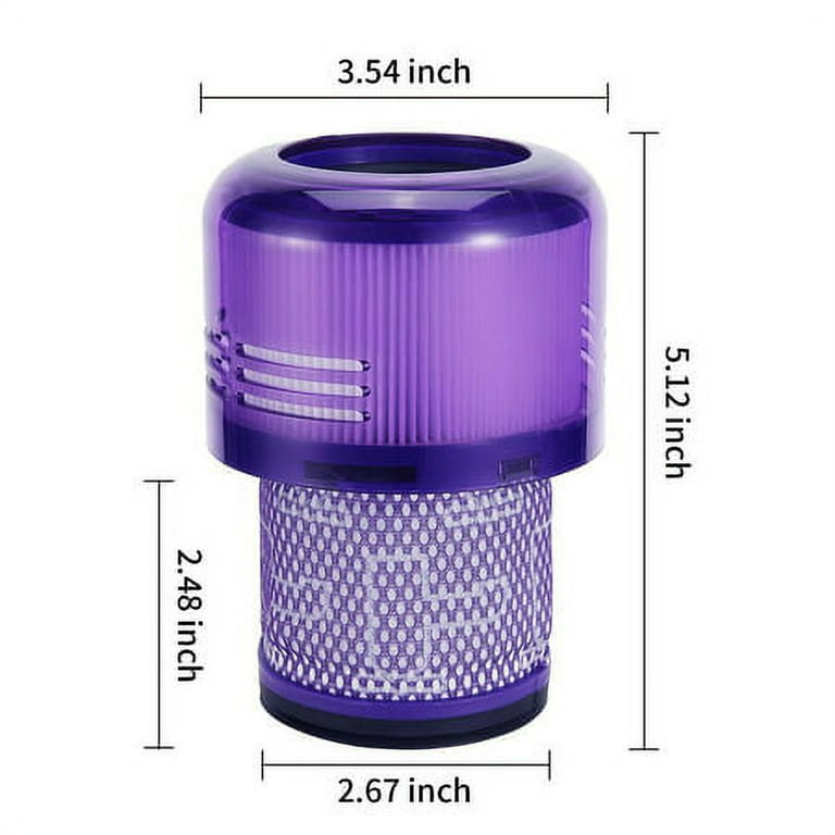 Walntec 2-Pack Blue Replacement Filters for Dyson V15 Detect, V15 Detect+,  V11 Torque Drive, V11 Animal, and SV14 Cordless Stick Vacuum Cleaner