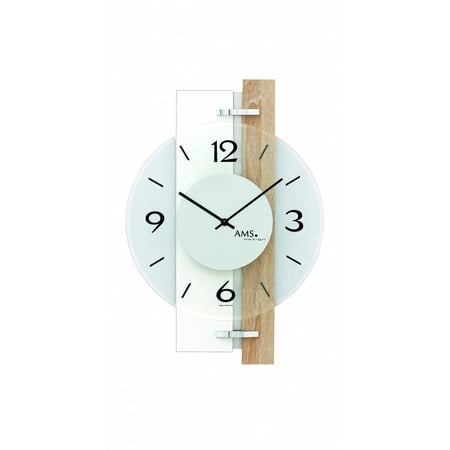Modern wall clock with quartz movement from AMS