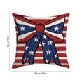 thumbnail image 3 of Beautynvta 4th of July Pillow Covers, 18x18 Inch, Stars Stripes Bow Patriotic Throw Pillow Covers, Red White Blue Decor Memorial Day Cushion Case for Sofa Couch, 3 of 6