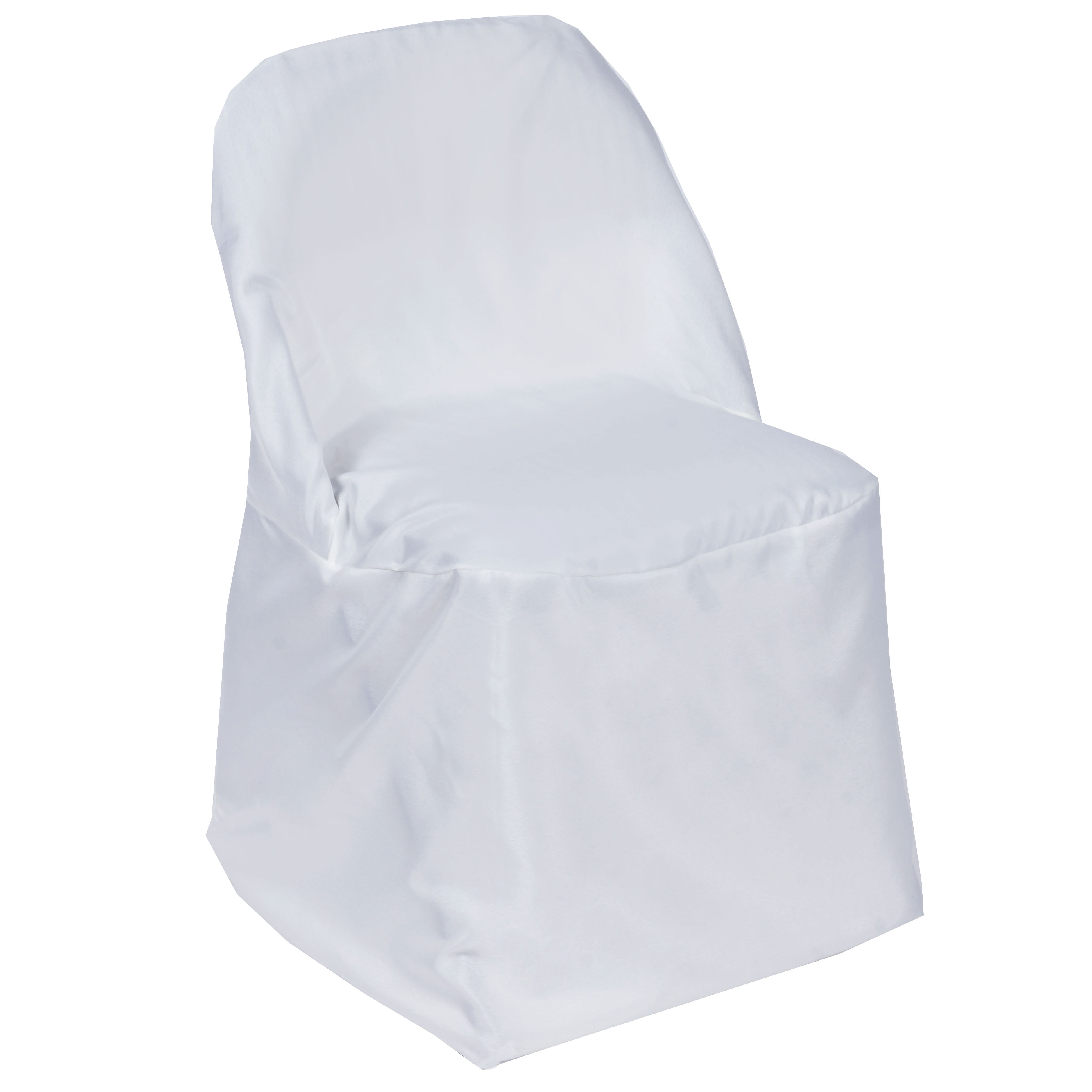 Balsacircle White Folding Round Polyester Chair Covers Slipcovers For Party Wedding Reception Decorations Walmartcom Walmartcom