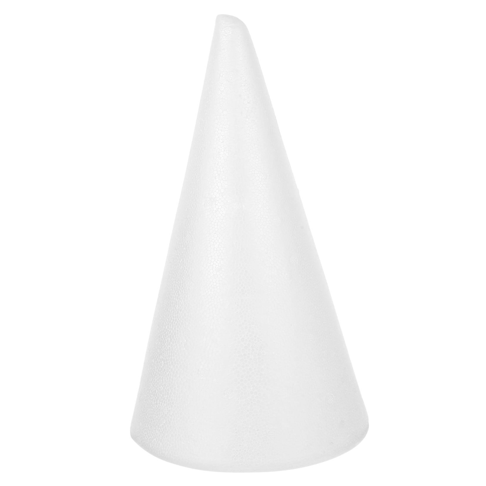 Foam Cone for DIY Crafts 13.3 Inch White Craft Cone for Holiday Decorations Floral Arrangements Custom Projects