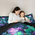 thumbnail image 5 of Manfei Female Men Green Butterfly Full Size Comforter Sets 3-Piece,Chic Floral Flowers Bedding Comforter Set,Abstract Gradient Lightweight Bedding Sets,Microfiber Bedroom Decor,Reversible, 5 of 8