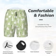 thumbnail image 4 of Kdxio Rabbit And Carrot (2) Print Men's Swim Trunks with Compression Liner 7 Inch Inseam Quick Dry Swim Shorts, 4 of 7