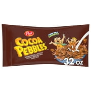 Post Cocoa PEBBLES Cereal, Chocolatey Kids Cereal, Gluten Free, 32 oz Bag