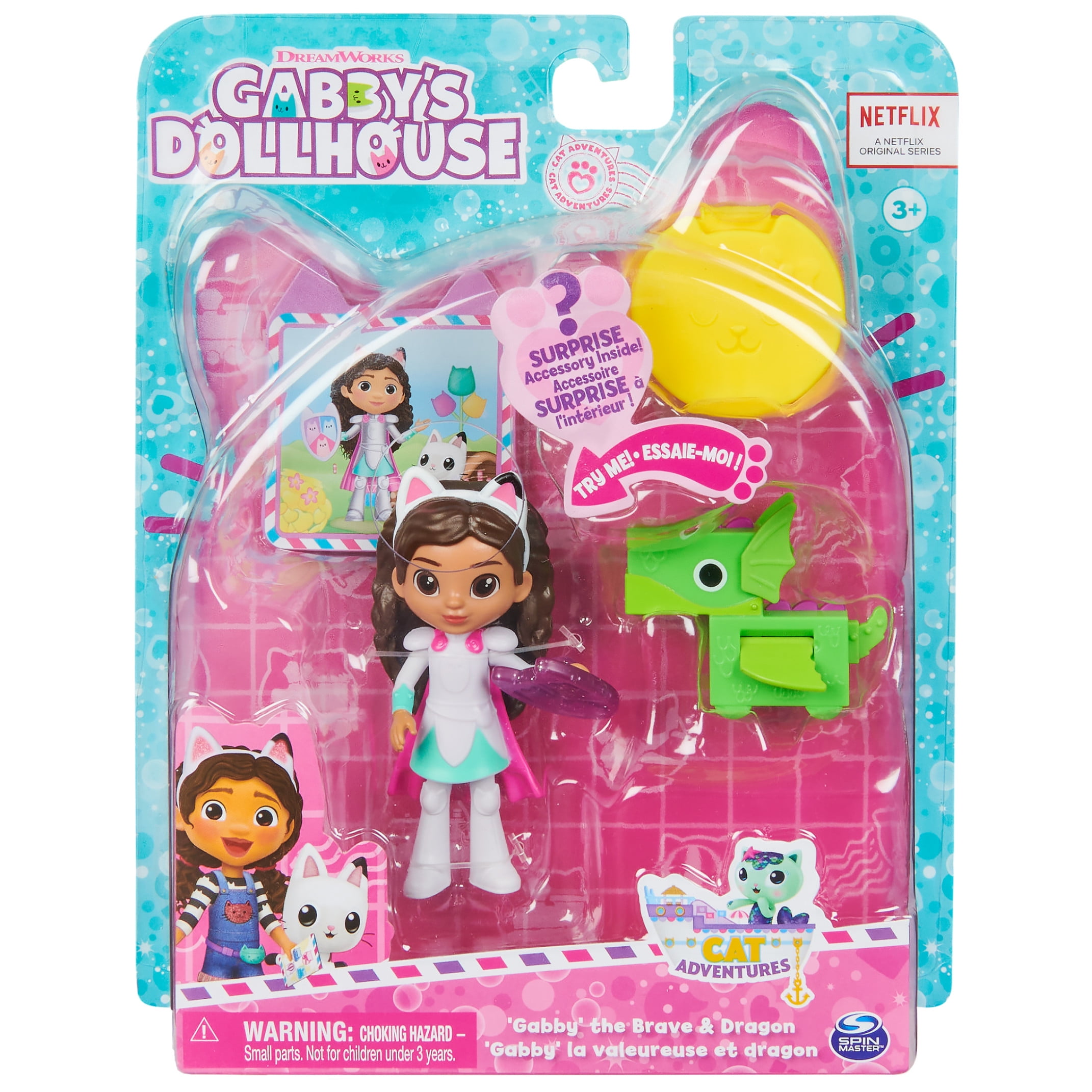 Spinmaster Gabby's Dollhouse Gabby's the Brave and Dragon Figure Set
