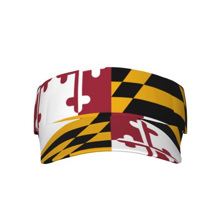 Sport Sun Visor Hats Maryland-Flag Pattern Adjustable Empty Top Baseball Cap Ball Caps For Women Men
