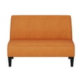 thumbnail image 7 of Andeworld Linen Loveseat Sofa Couch Upholstered Small Loveseat for Bedroom Armless Living Room Chairs Cushioned 2-Seater Settee loveseat (Orange), 7 of 7