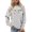 sweatshirt for women - Light Gray, variant on Daznico Women's Classic Ribbed Crew Neck Pullover Sweatshirt Multi Pattern Heart Graphic Drop Shoulder Long Sleeve Soft Loose Top for Daily,S