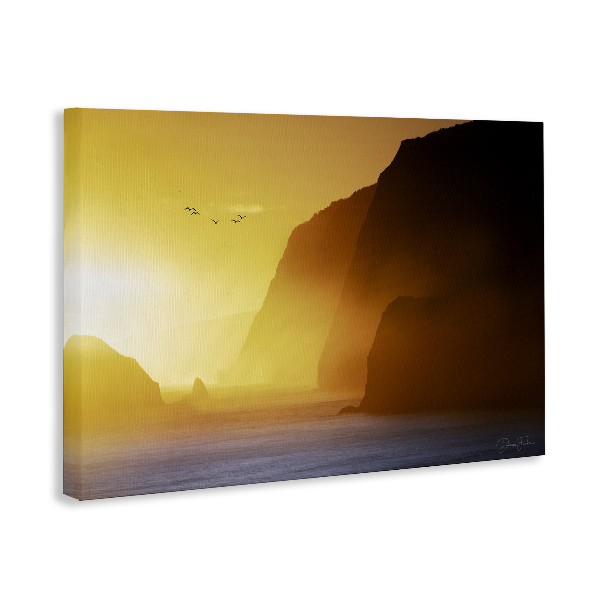 Stupell Industries Bright Sunlit Cliffs Landscape Photography Gallery Wrapped Canvas Art Print Wall Art, 24 x 16