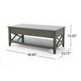 thumbnail image 3 of Noble House Moses Farmhouse Faux Wood Lift Top Coffee Table, Gray, 3 of 6