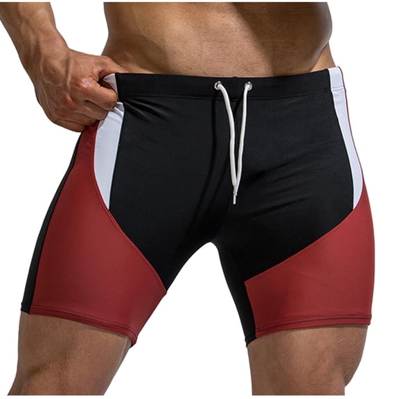 Shorts Surfing Swim Men's Dry Quick Swimming Beach Running Swimwears Tankinis Set Red 2XL