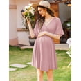 thumbnail image 3 of Ekouaer Labor and Delivery Gown for Hospital Maternity Nursing Dress Nightgown Pajamas for Breastfeeding, 3 of 6