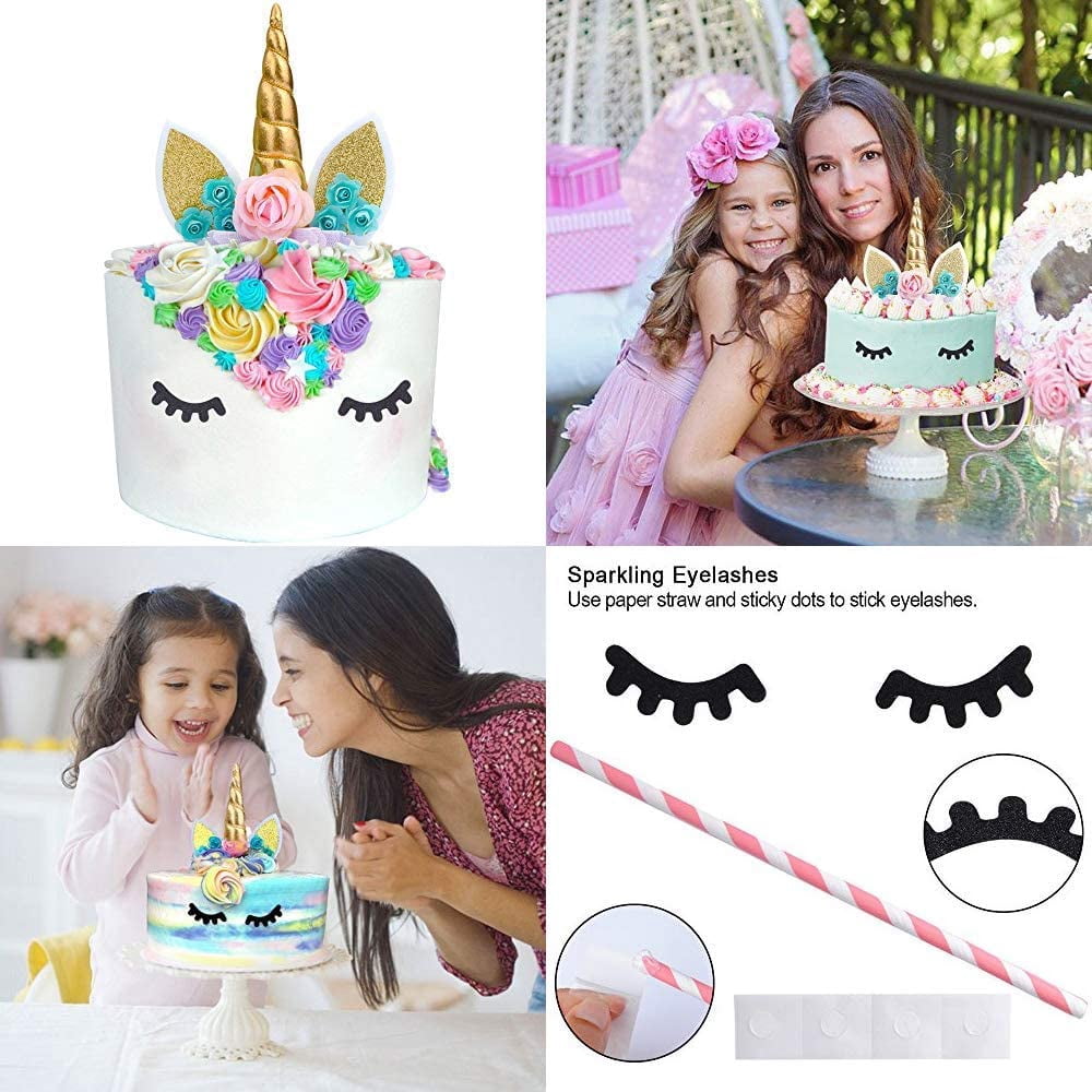 Unicorn Party Supplies for Girls - Unicorn Birthday Decorations with Plates Disposable Tableware for Unicorn Theme Party