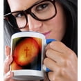 thumbnail image 2 of 3drose, Thanks Be to God - Grunge Graphic Design with Circles and Cross, 11oz Two-tone Blue Mug, 2 of 6