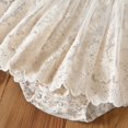 thumbnail image 7 of larppty Baby Girl Floral Romper, Long Sleeve Lace Dress Bodysuit with Bonnet, Princess Style Outfit for Newborn and Infant, 7 of 7