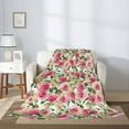 thumbnail image 2 of Hirioo Rose Flowers for Flannel Blanket, Cozy and Warm Throw for Bed or Couch ,Perfect for All Seasons-40"x30", 2 of 6