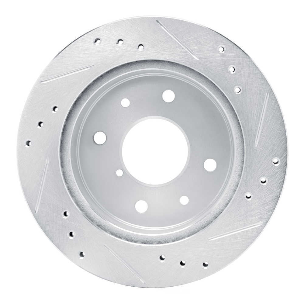 Dynamic Friction Company 631-80008L DFC Brake Rotor - Drilled And Slotted - Silver