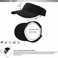 thumbnail image 5 of Minzimin 1Pack Sun Visor Hats for Women Men Adjustable UV Protection Outdoor Sports Golf Running Sun Caps, 5 of 7