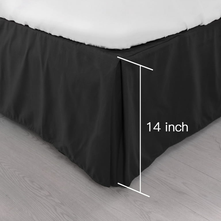 Black pleated bed skirt deals