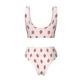 thumbnail image 6 of Rocae Strawberry for Bikini Set for Women Two Piece Sexy High Swimsuits Split Crossover Bikini X-Large, 6 of 9