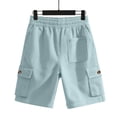 thumbnail image 6 of CYiJun Casual Cargo Shorts for Men Summer Outdoor Fishing Travel Corduroy Shorts with Multi Pocket, 6 of 9