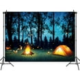 thumbnail image 5 of 5x3ft Camping Forest Scene Photography Backdrop Adventure Camper RV Kids Photography Backdrop Farmhouse Travel Trailers Party Decor Photo Backdrops Cabin Campfire Photo Booth Props Background, 5 of 5