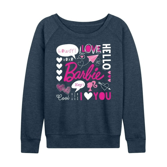 Barbie - Valentine's Collage - Women's Lightweight French Terry Long Sleeve Shirt