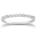thumbnail image 1 of 14k White Gold Floating Diamond Single Prong Wedding Ring Band Size 5, 1 of 3