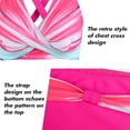 thumbnail image 4 of SEAFORM Womens Two Piece Swimsuits Wrap Front Bikini High Waisted Bottom Tummy Control Bathing Suits Vintage Print Swimwear, 4 of 14