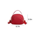 thumbnail image 3 of Bolsas para Mujeres Mini 3 Capas Cremallera Hombro Bolso Transversal, Ligero Nylon Señoras Billetera con Correa Ajustable 6.7x5.5x3.1In Negro Gran Capacidad, 3 of 8