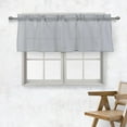 thumbnail image 3 of AMLESO Semi Sheer Valances Rod Pocket Light Filtering Straight Drapery Breathable Polyester Lightweight Short Curtains for Office Kitchen Balconies grey, 3 of 8