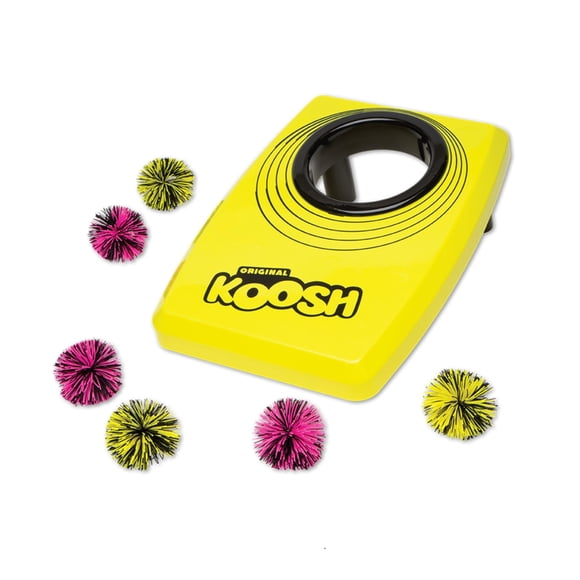 Koosh Kornhole, Cornhole Set para niños – Juguetes al aire libre para niños y niñas, perfecto para principiantes, juguetes preescolares, fácil almacenamiento, 1 tabla Kornhole, 6 bolas Koosh incluidas