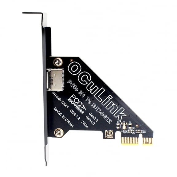 Chenyang PCI-Express 4.0 PCIE 1x to Oculink SFF-8612 SFF-8611 Host Card for U.2 SSD eGPU External Graphics Card Dock
