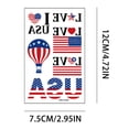 thumbnail image 1 of Adhesivo de tatuaje HUOGUO, impermeable, bandera americana de la independencia, 1 of 5