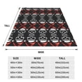 thumbnail image 3 of Salouo Skull santa hat Print Bed Blankets,Flannel Blanket Comfortable Air Conditioning Blanket Lightweight Blanket for Sofa Bed Travel & Couch -50"x40", 3 of 8