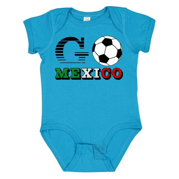 Inktastic Go, Mexico- Soccer, Football Boys or Girls Baby Bodysuit