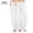 White, variant on Womens Solid Cotton Linen Pants 2pc Casual Baggy Fall Lounge Trousers Loose Fit High Waist Drawstring Pj Pants With Pockets