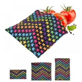 Patterned Reusable Snack and Sandwich Bags, Set of 4, Polka Dots – Russbe