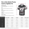 thumbnail image 5 of Zufioo 60s Black White Western Cowboy Hawaiian Shirt for Men,Beach Shirts Tropical Vacation Shirts,Sleeve Casual Button Down Shirt with Pocket for Travel,Beach,Party,daily,Small, 5 of 7