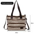 thumbnail image 2 of Tote Bag for Women Work 14 inch Canvas Shoulder Bags Computer Messenger Purse Teacher Handbag Office Briefcase - Coffee, 2 of 6