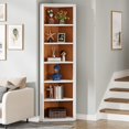 thumbnail image 2 of Tribesigns 7-Tier Corner Shelf, 70.87" Tall Corner Bookshelf, Modern White Corner Bookcase, Wood Display Shelf, 2 of 5
